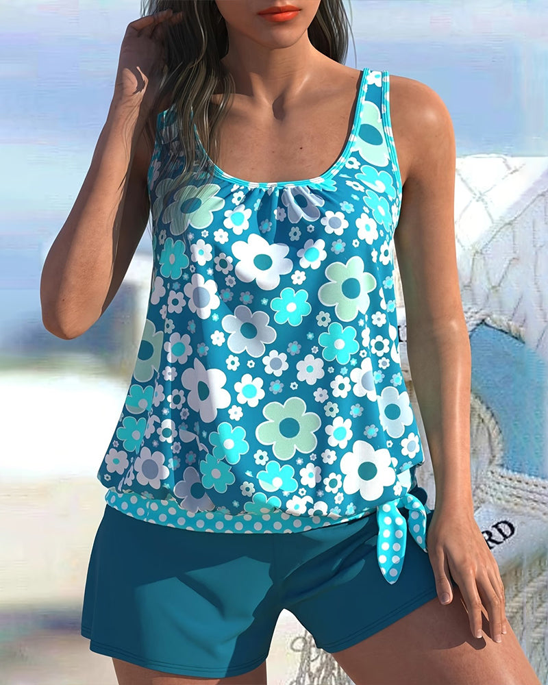 Xiaohua Boxer Split Tankini