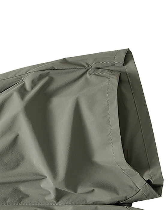 Men Elastic Waist Pocket Quick-Dry Ice Silk Sports Shorts