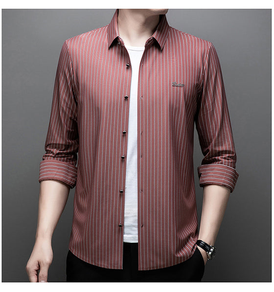 👔Men's Classic Long-Sleeved Striped Shirt
