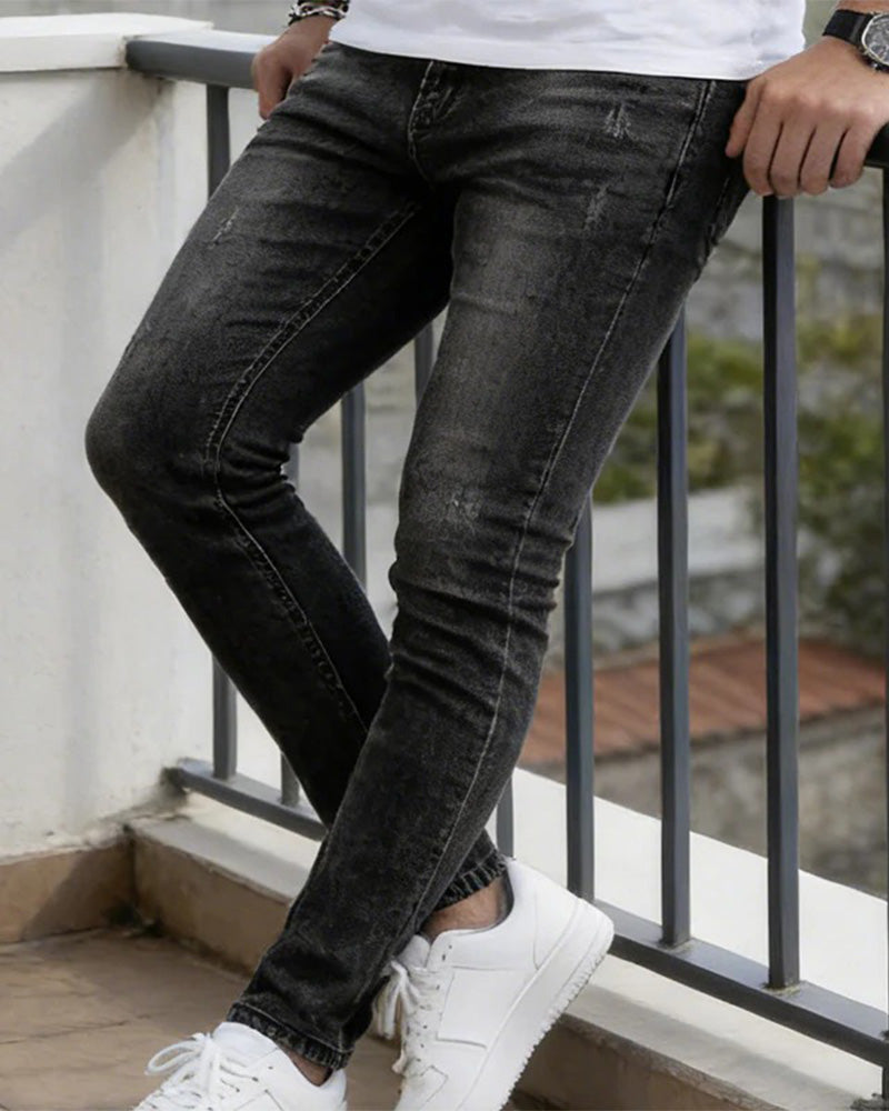 Men’s Casual Solid Jeans