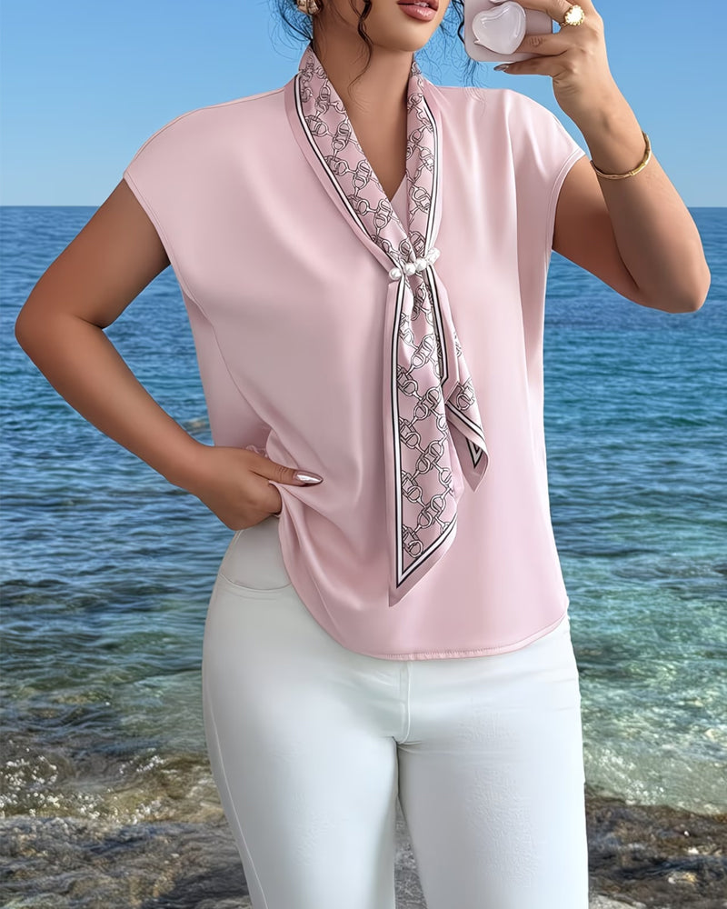 Short Sleeve V-Neck Fashion T-Shirt