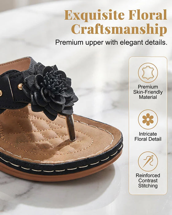 Women's Floral Print Sandals With Arch Support