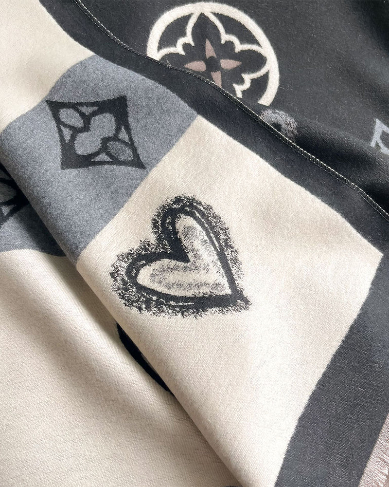 Heart Geometric  Fashion Warm Scarf