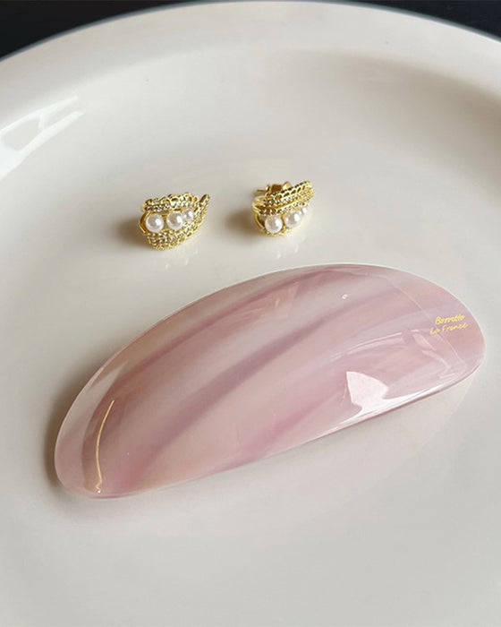 One-word Pone Tail Hairpin Advanced Sense Bangs Clip Half Tie Hair Spring Clip Side Clip Hair Accessories