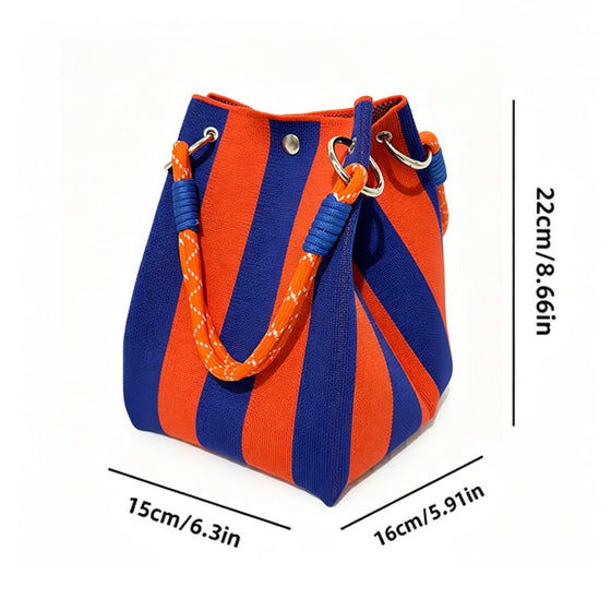 Mini Knit Bucket Tote Bag