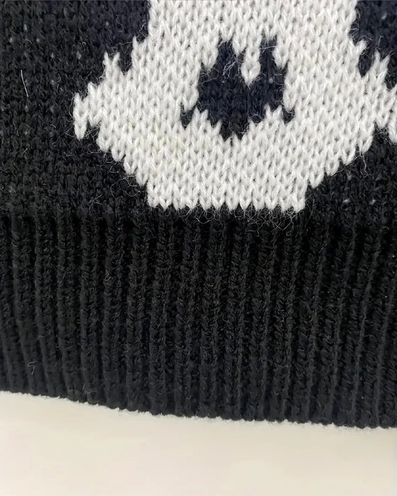 Round Neck Long Sleeve Printed Pullover