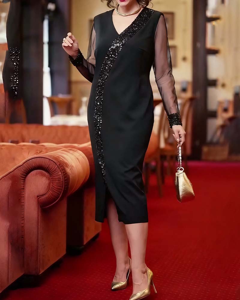 Solid Color Fashionable Straight Dress