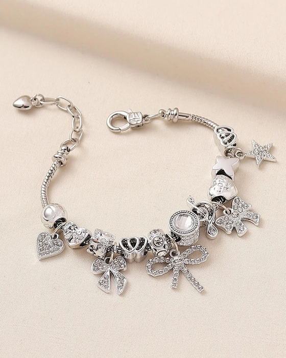 Rhinestone Bow Bracelet