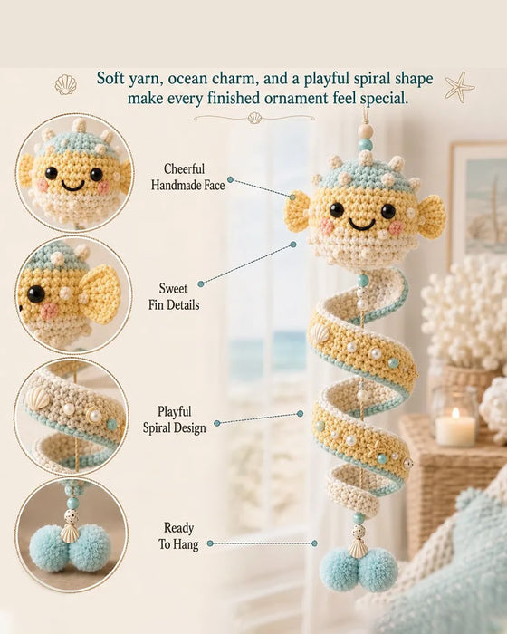 Ocean Wind Chime Knitted Material Bag