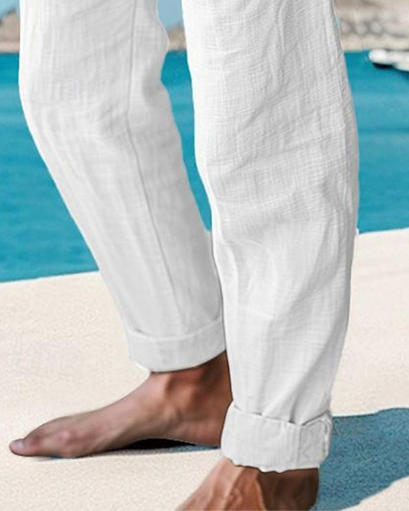 Men's Breathable Button Casual Pant
