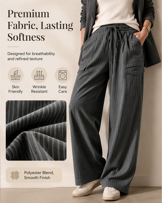 Pocket Drawstring Long Pants