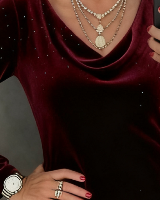 Fine Shimmer Straight Dress