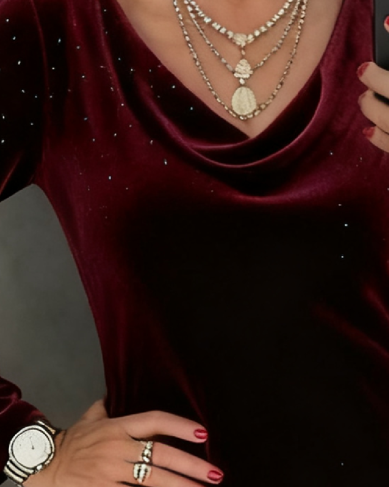 Fine Shimmer Straight Dress