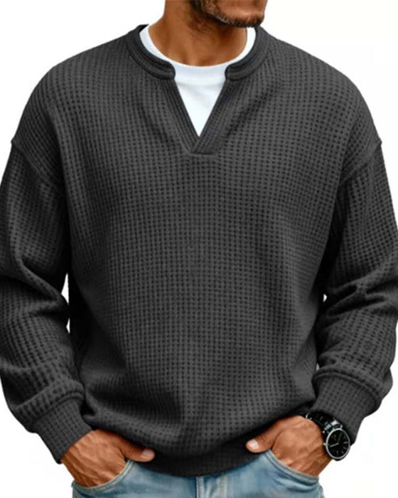 Men's Crewneck Fake Layered Sweatshirt