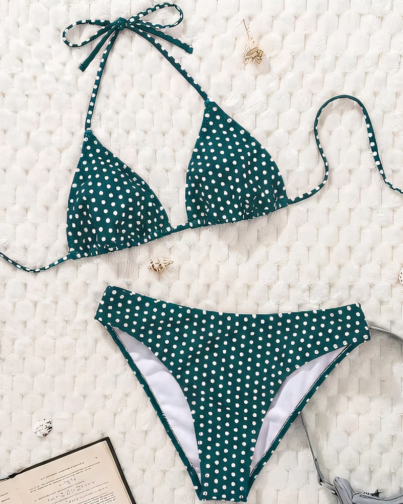 Strappy Polka Dot Bikini