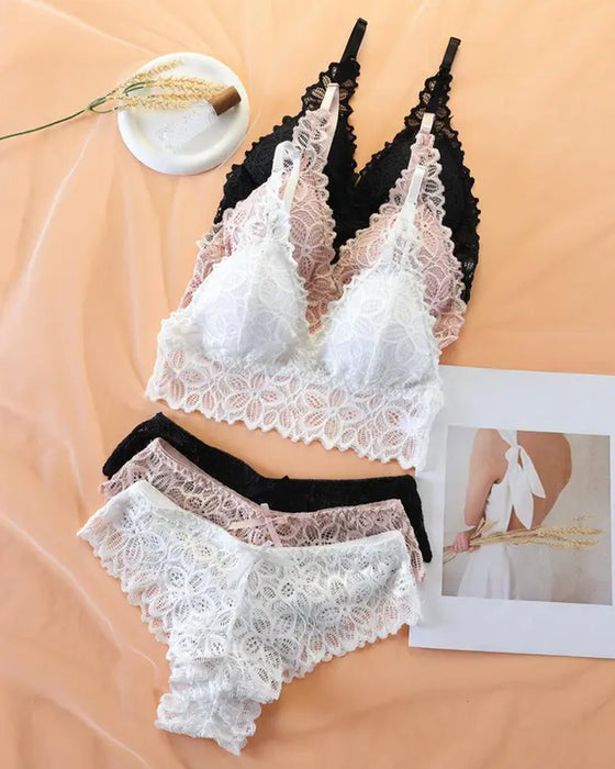 Women's Lace Romantic Underwear Set
