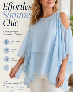 Crewneck Cold-Shoulder Asymmetrical Blouse