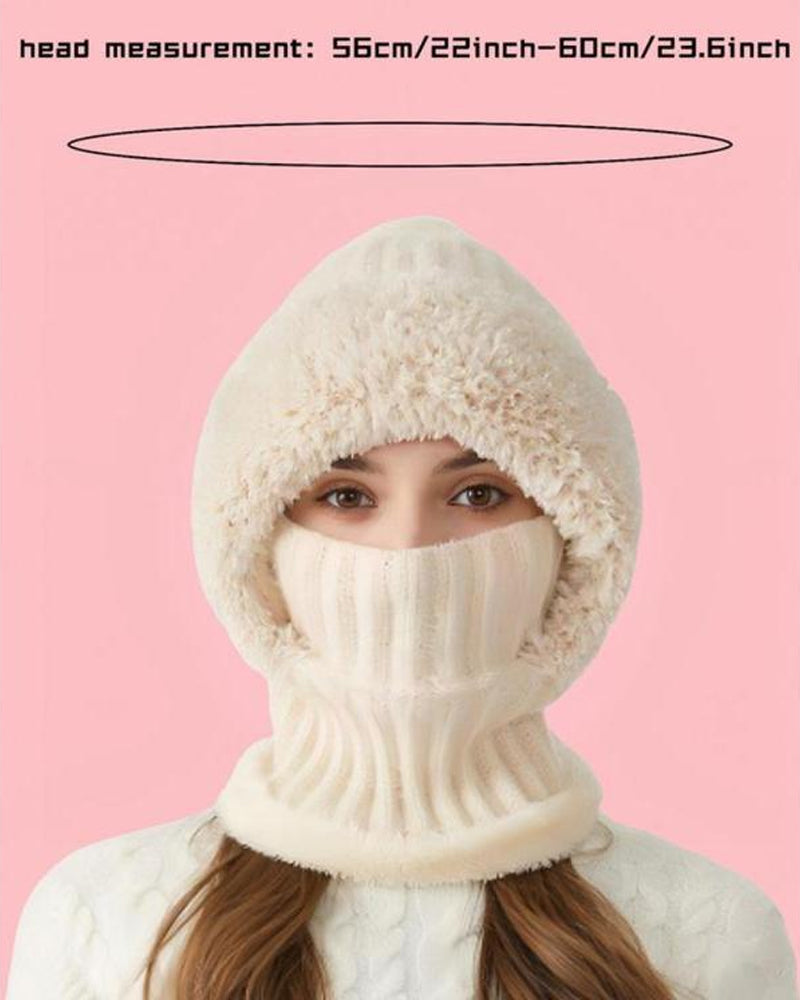 Women's Solid Color Pom Pom Decor Beanie Hat