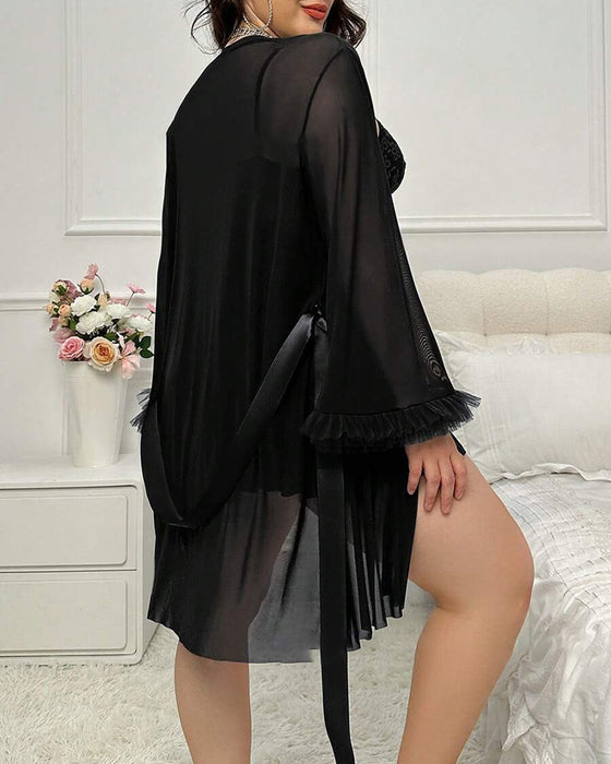 Sexy Lace Nightgown Suspender Suit