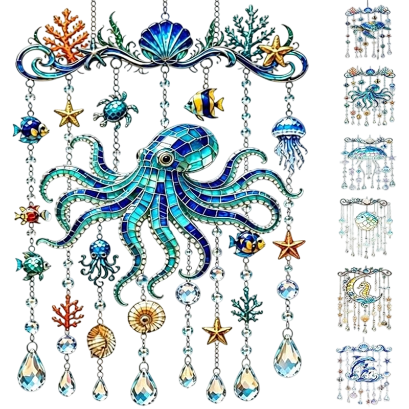 2D Ocean-Themed Wind Chime