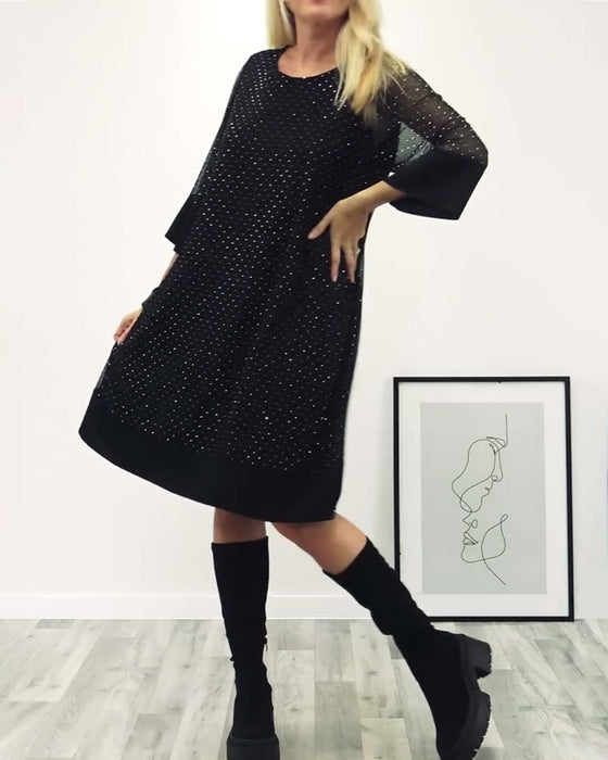 Shiny Loose Mesh Dress
