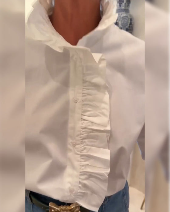 Ruffle Long Sleeve Shirt
