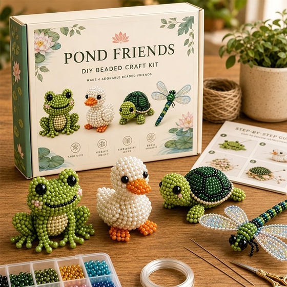 3D Beaded Animal Craft Kit - DIY Miniature Animal Beading Set for Beginners