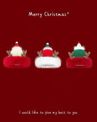 Christmas Style Festival Celebration Joyful Knitted Hat