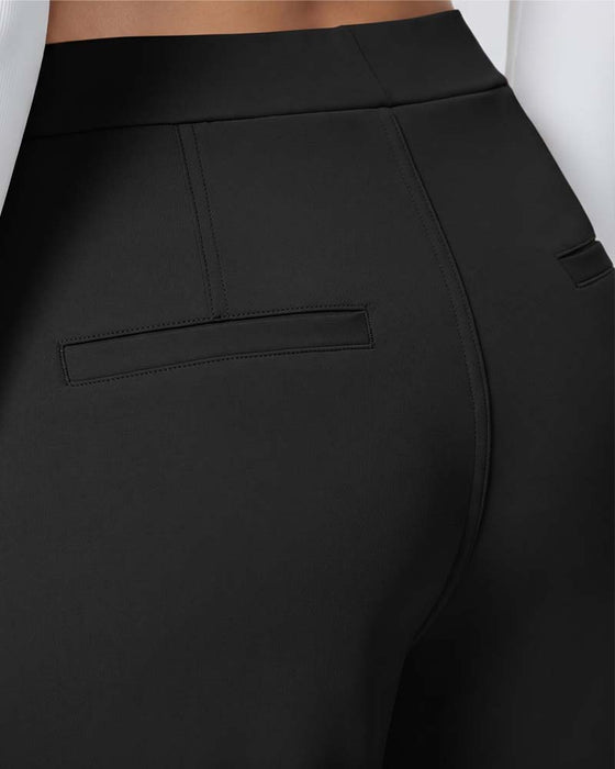 Solid Color Drape Suit Straight Pants