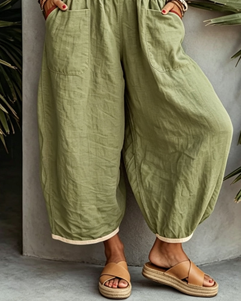 Color-Blocked Pocket Jumpsuit