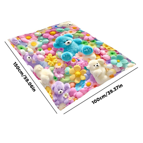 Cute Plush 3D Throw Blanket