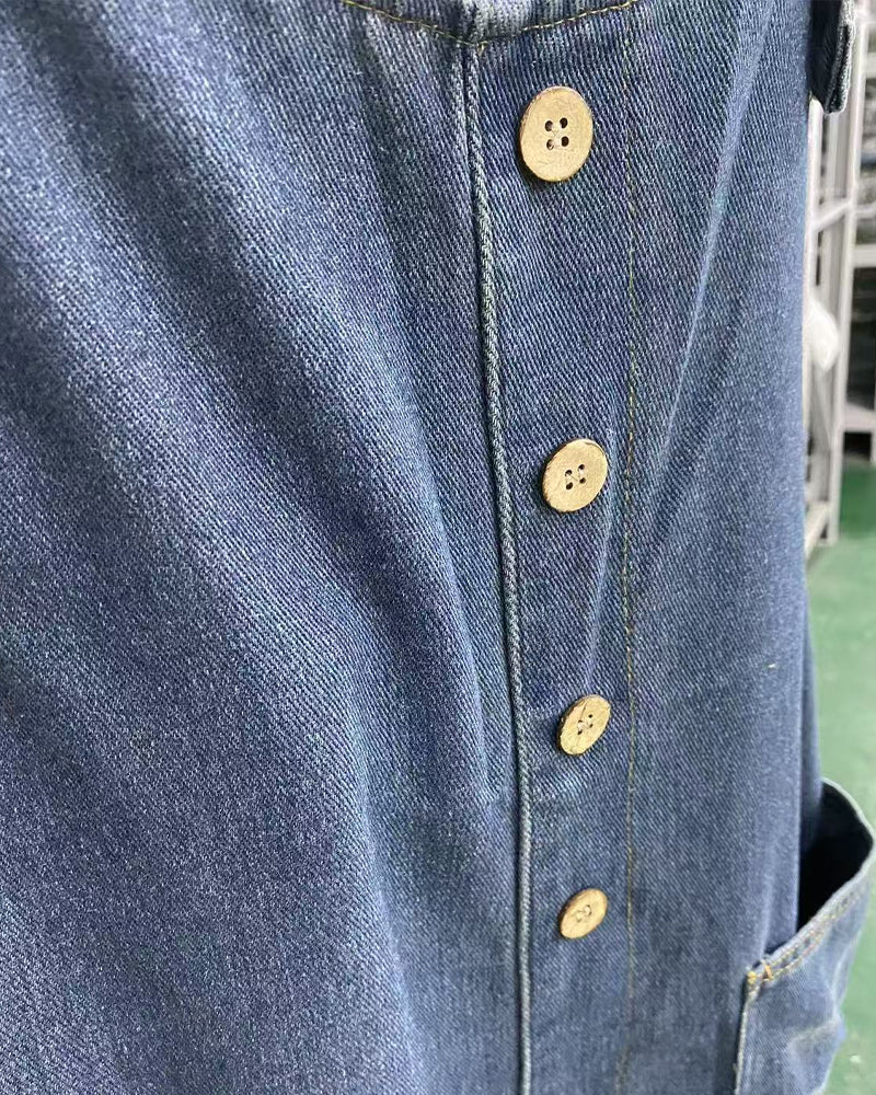 Adjustable Denim Jumpsuit
