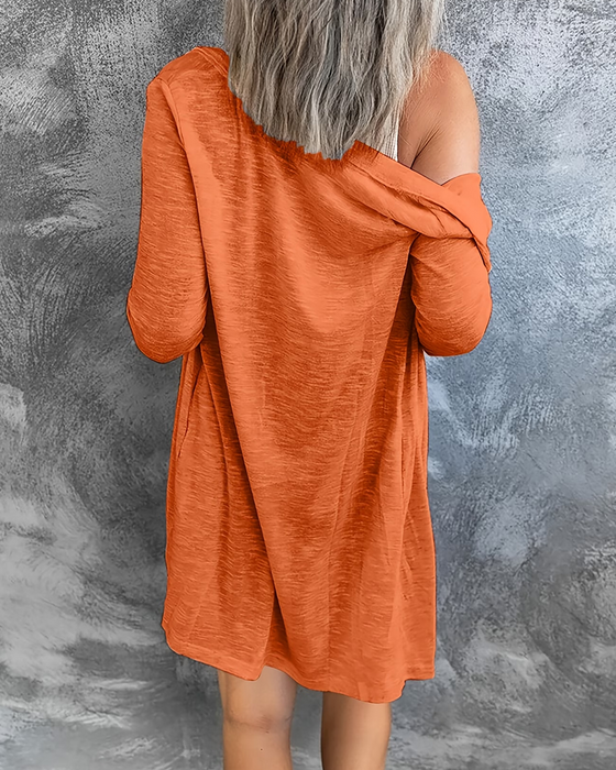 Solid Mid-Length Cardigan