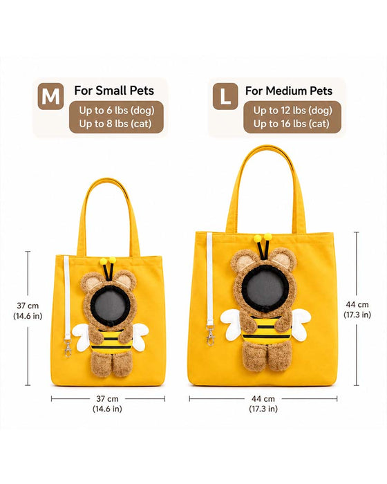 Cute Character Pet Carrier Canvas Tote Bag