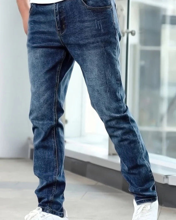 Men’s Casual Solid Jeans