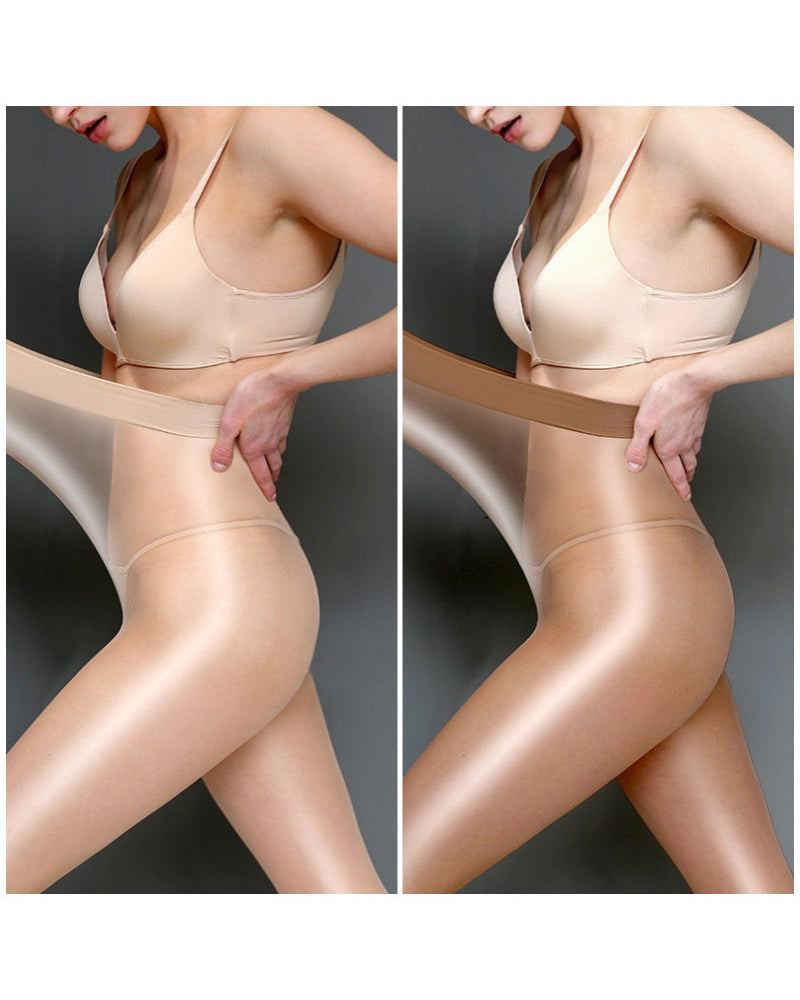 Glossy Transparent Tights For Women