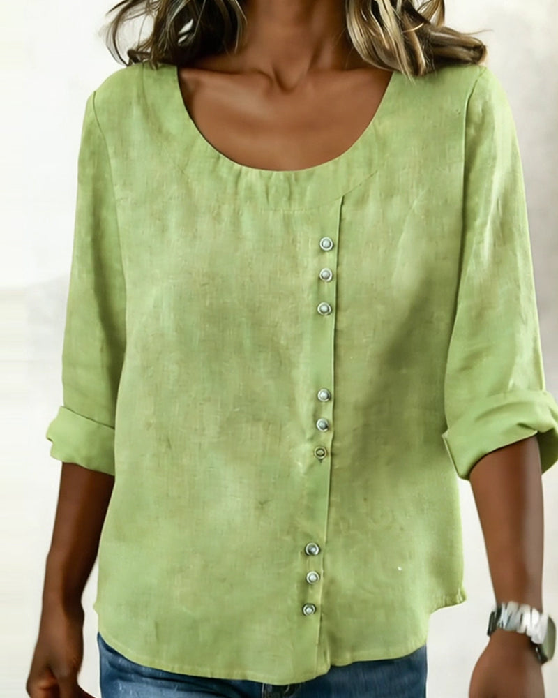 Round Neck Long Sleeve Top