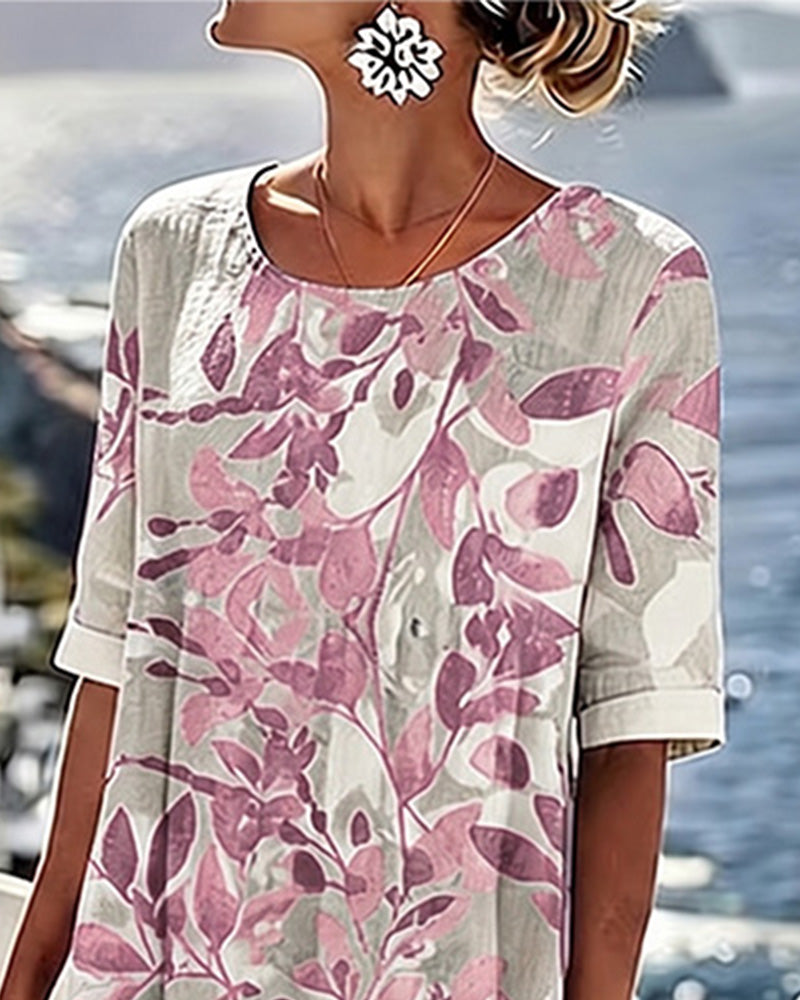 Printed Shift Dress