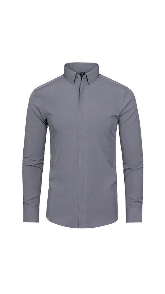 Men's Solid Long Sleeve Shirt