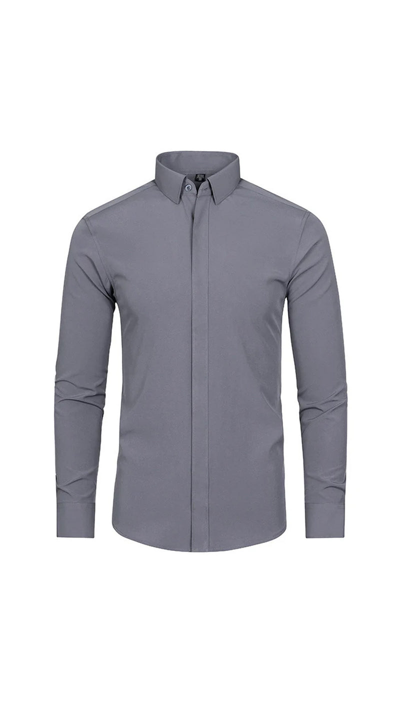 Men's Solid Long Sleeve Shirt