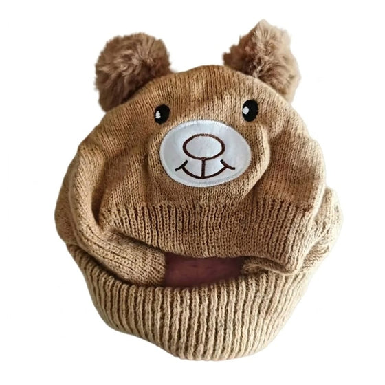 Large Dog Knitted Ear Scarf and Hat Set