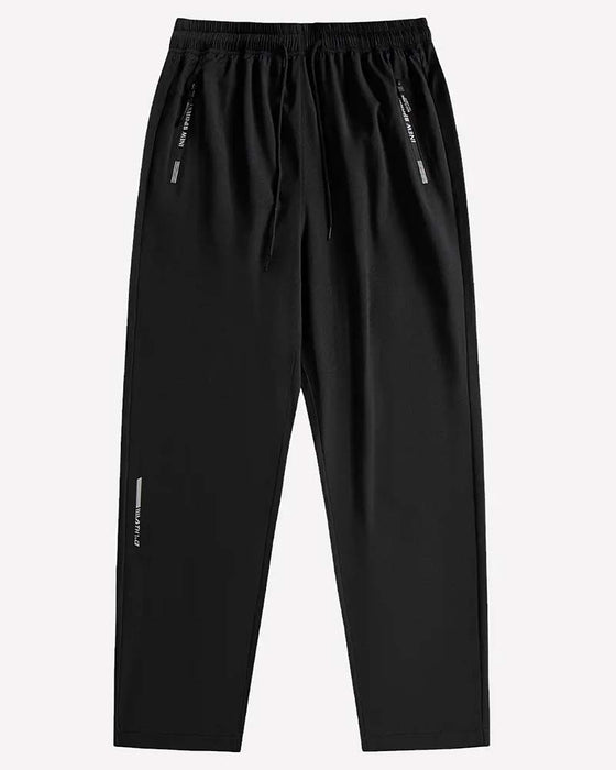 Elastic Waist Letter Print Athletic Pants