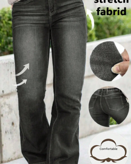 Casual Stretch Straight Leg Jeans