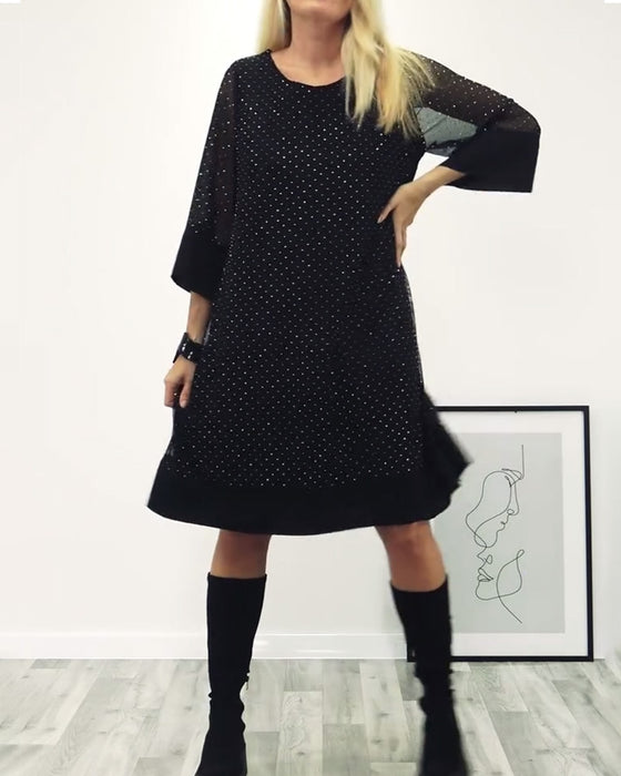 Shiny Loose Mesh Dress