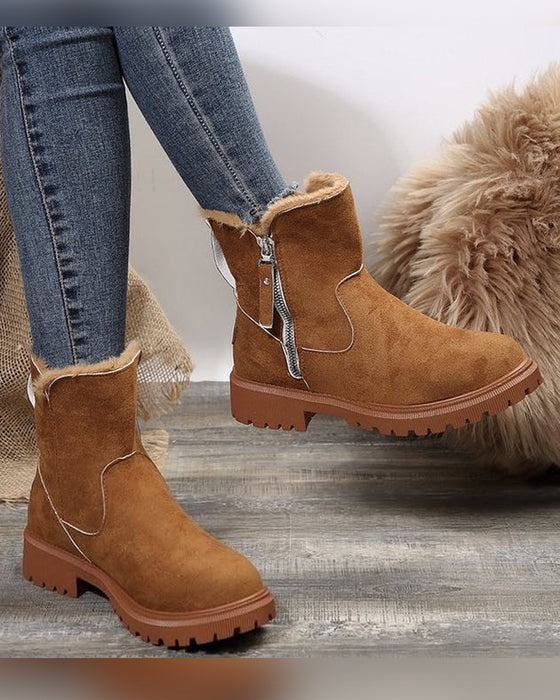 Women's Winter Fleece Snow Boots