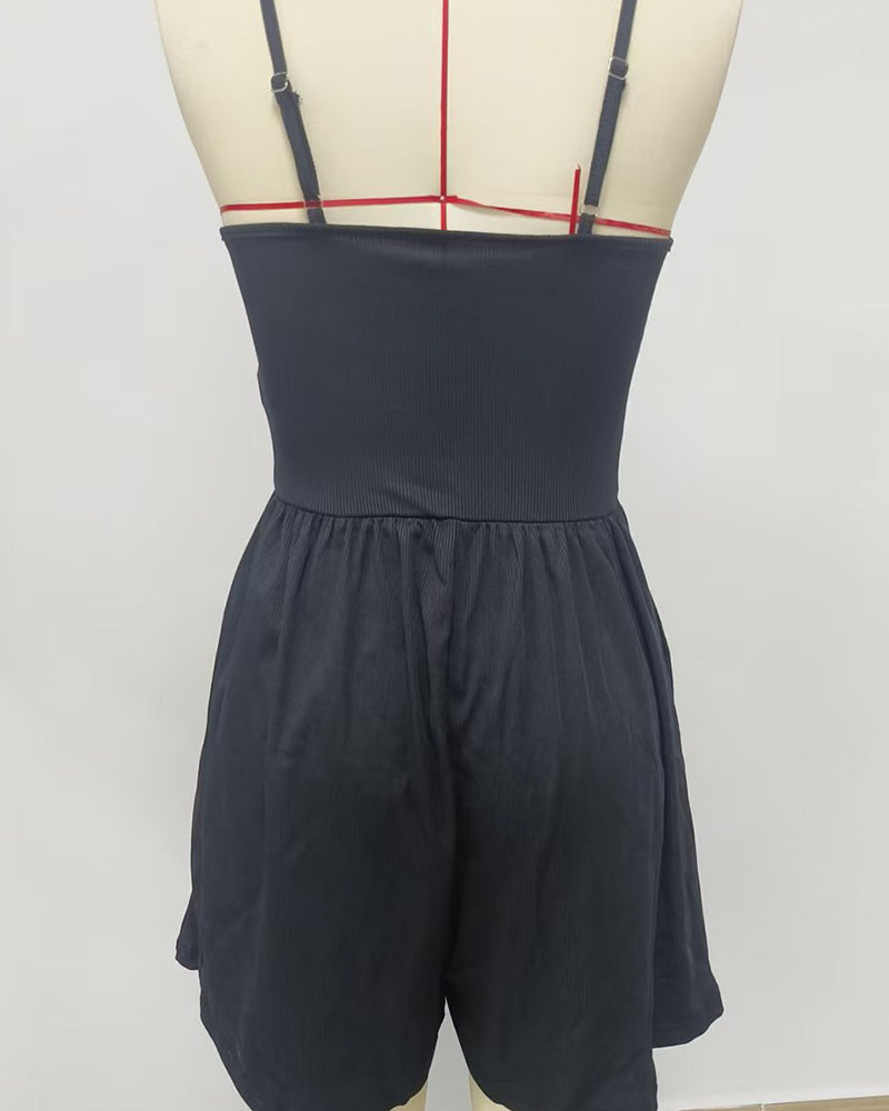 Solid Color Casual Jumpsuits
