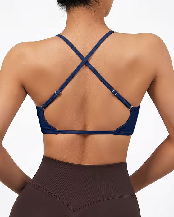 Supportive Twist Front Sports Bra