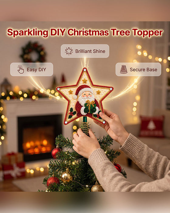 DIY Five-Pointed Star Diamond Painting Christmas Tree Topper