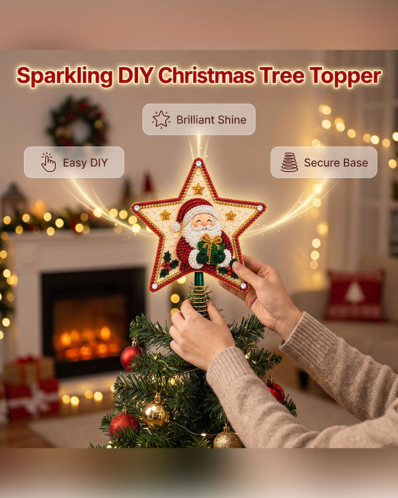DIY Five-Pointed Star Diamond Painting Christmas Tree Topper