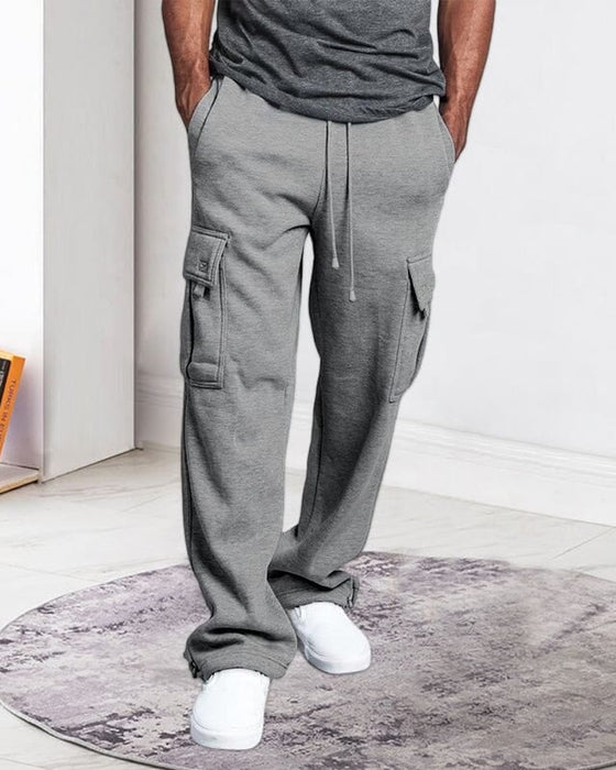 Men's Straight Cargo Trousers Pants